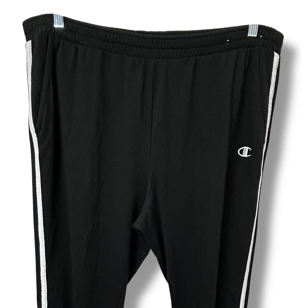 Champion Mens Athletic Track Joggers with Sporty Stripe Active Black/White XXL - Picture 4 of 16